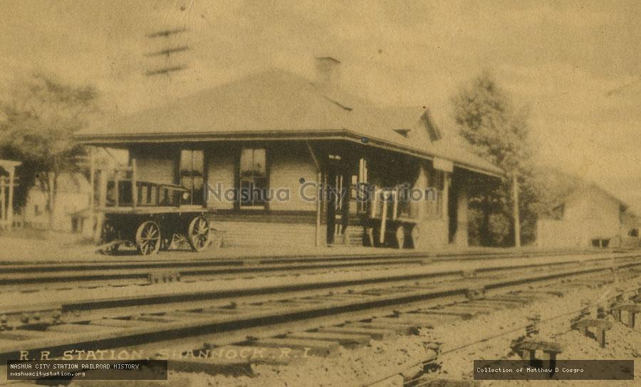 Postcard: Railroad Station, Shannock, Rhode Island